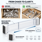 Expandable thin drawer divider