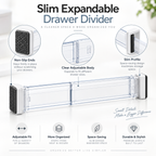 Expandable thin drawer divider