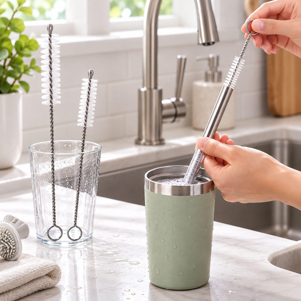 Cleaning brush set
