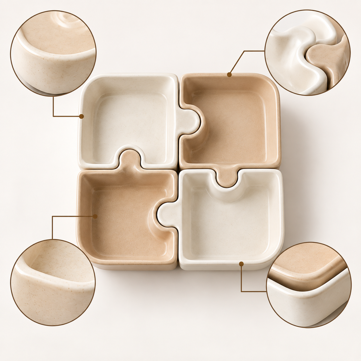 Interlocking serving tray