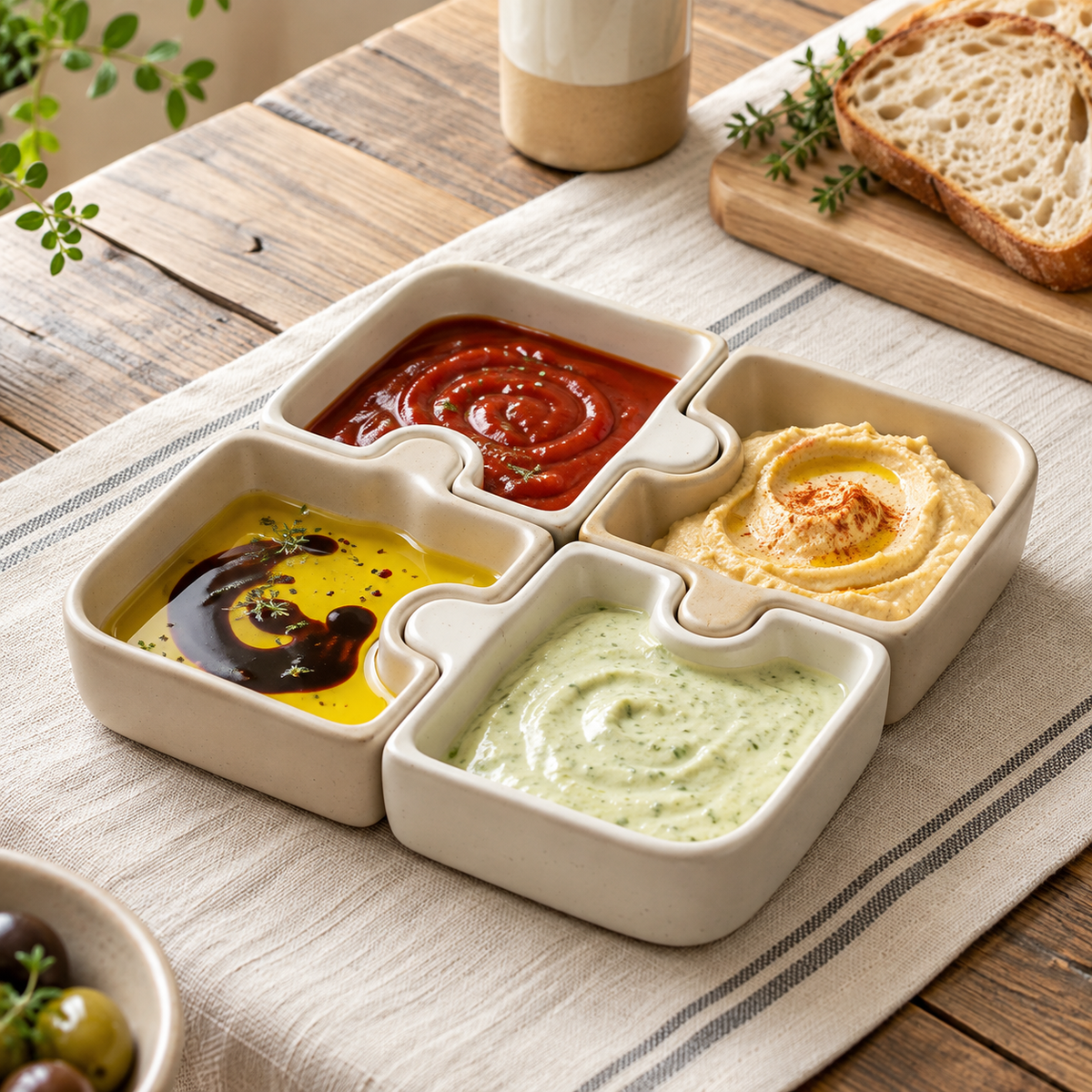 Interlocking serving tray
