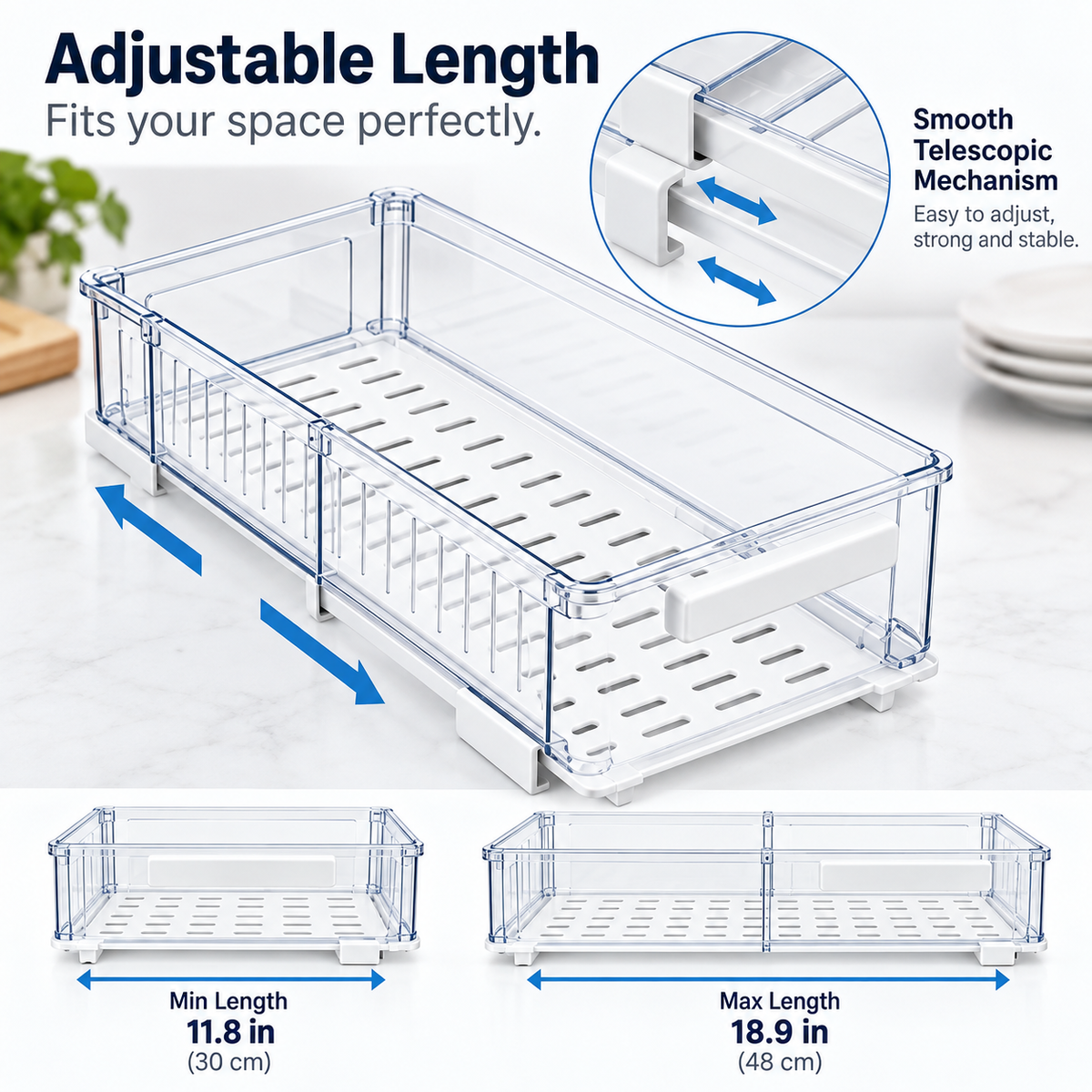Adjustable storage box